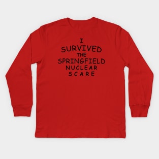 I Survived the Springfield Nuclear Scare Kids Long Sleeve T-Shirt